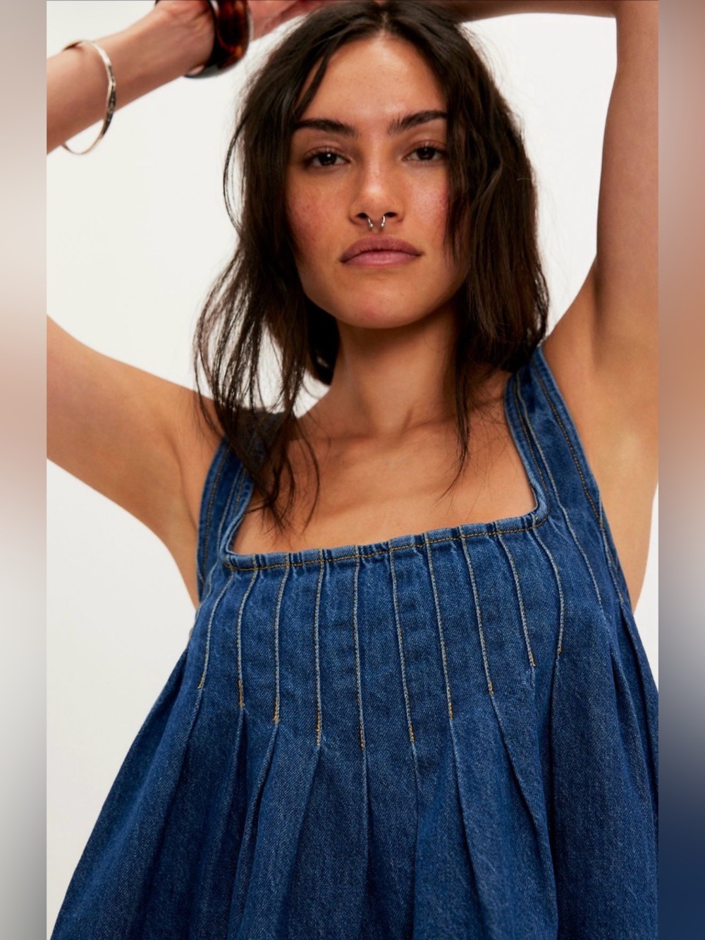 Katie Denim Tunic NWOT deep wash - Picture 3 of 3